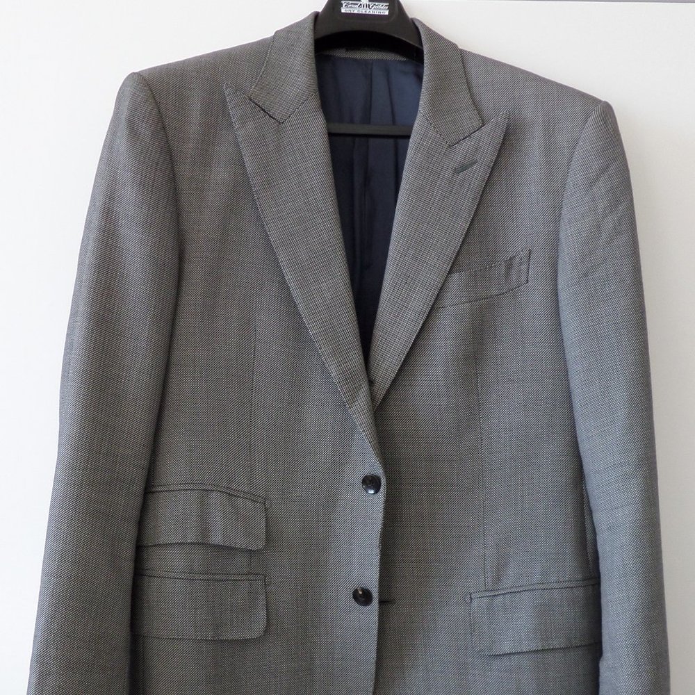 EUC SuitSupply Drago Super 120s Pure Wool Gray Blazer Sport Coat Size 40